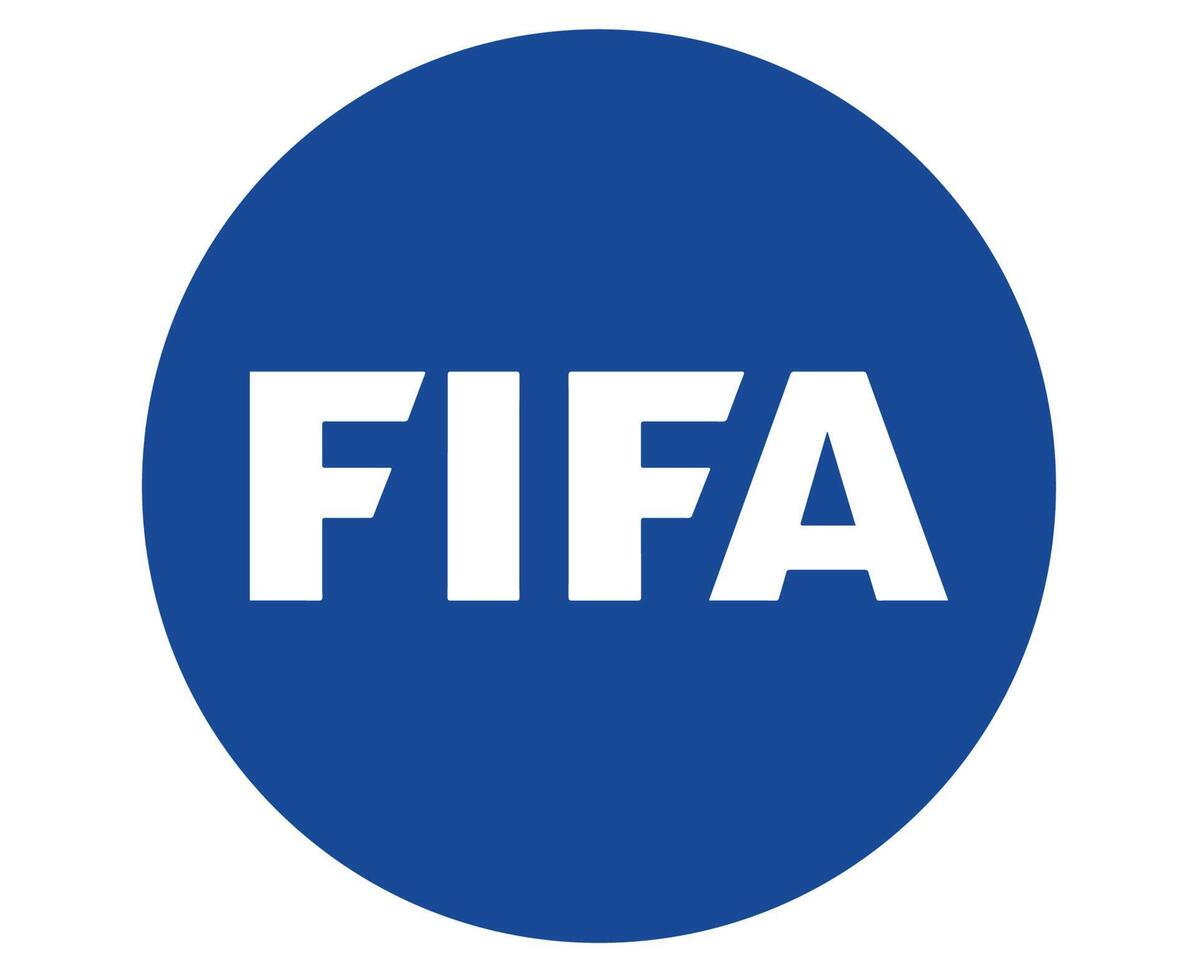 Fifa official Logo White And Blue Symbol Design Vector preview